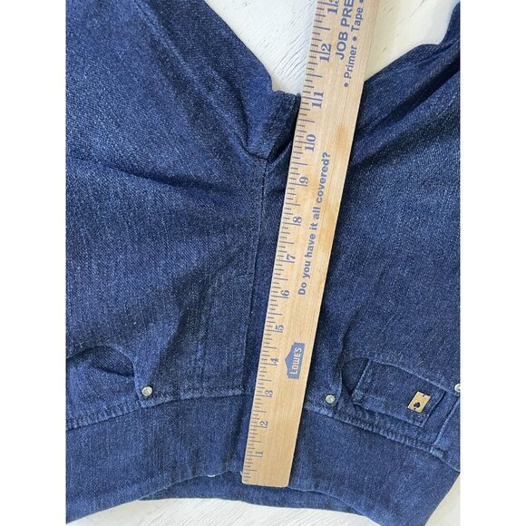 Belle by Kim Gravel Crop Jeans With Zippered Cuff- Dark Blue Women’s Size 26 - Picture 6 of 8